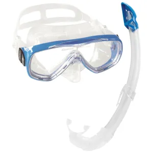 Used Cressi Adult Onda and Mexico Wide View Comfortable Snorkel Combo - Clear/Blue