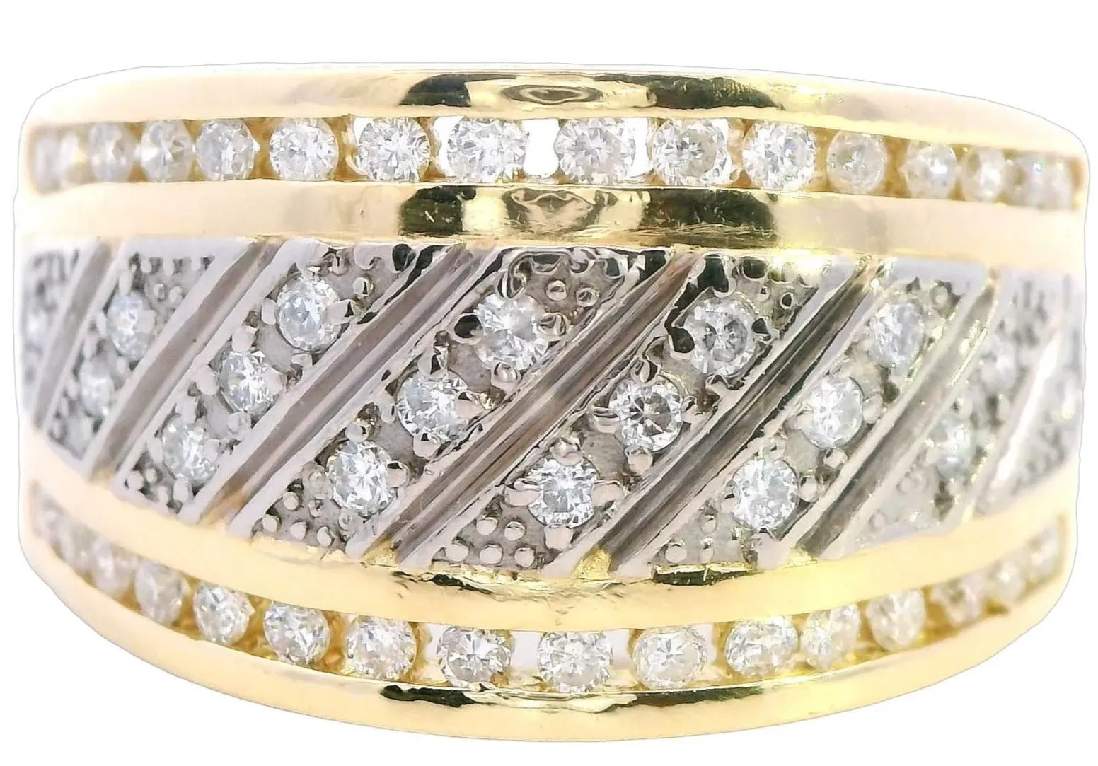 Versatile 18ct Yellow Gold Diamond Ring for Engagement, Wedding, Valentine