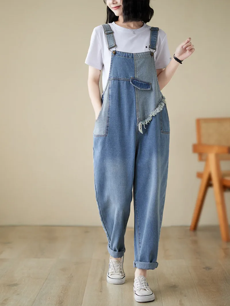 Women's Beach Wear Stylish Pockets Overalls Dungarees