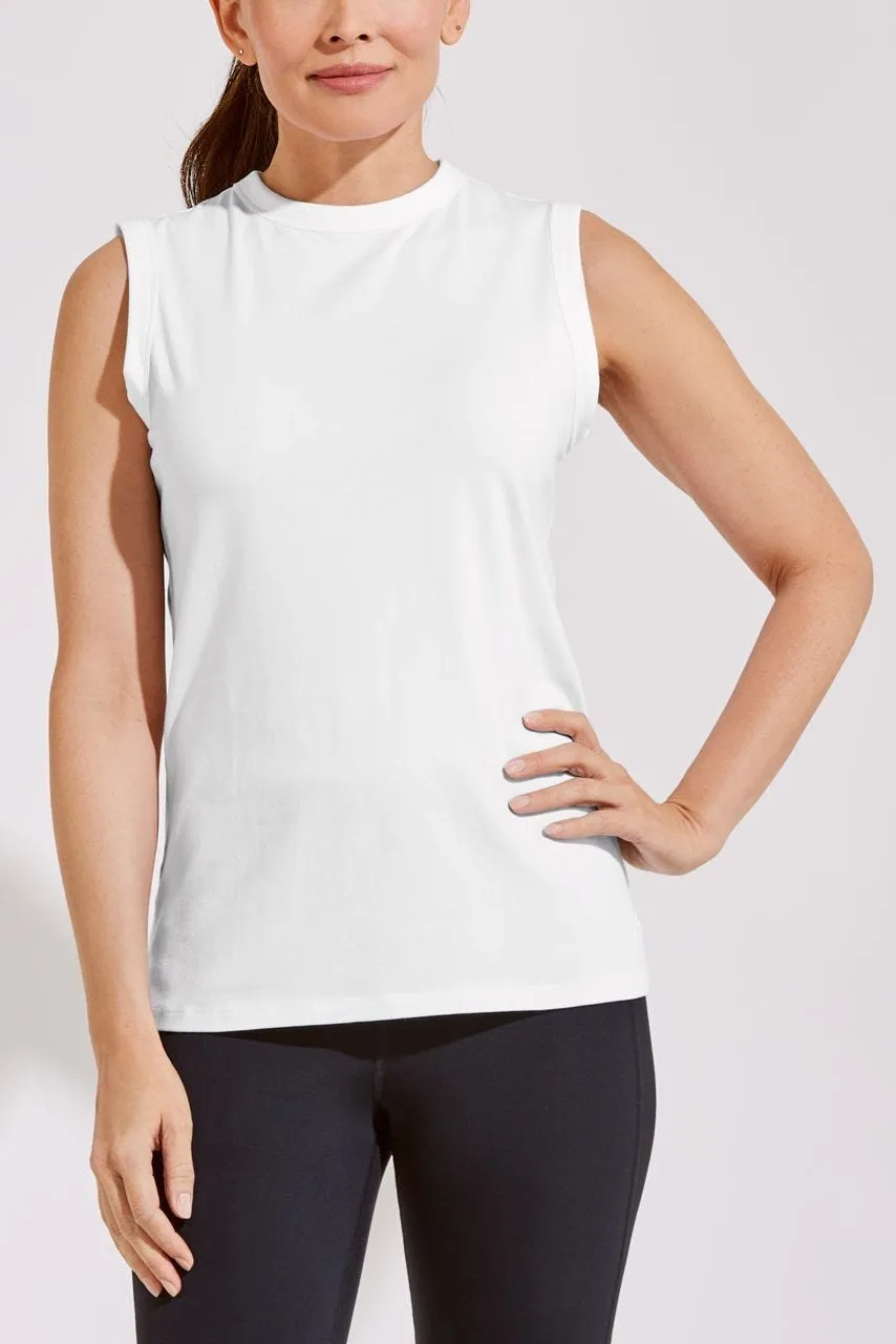 Women's LumaLeo High Neck Tank Top  |  White