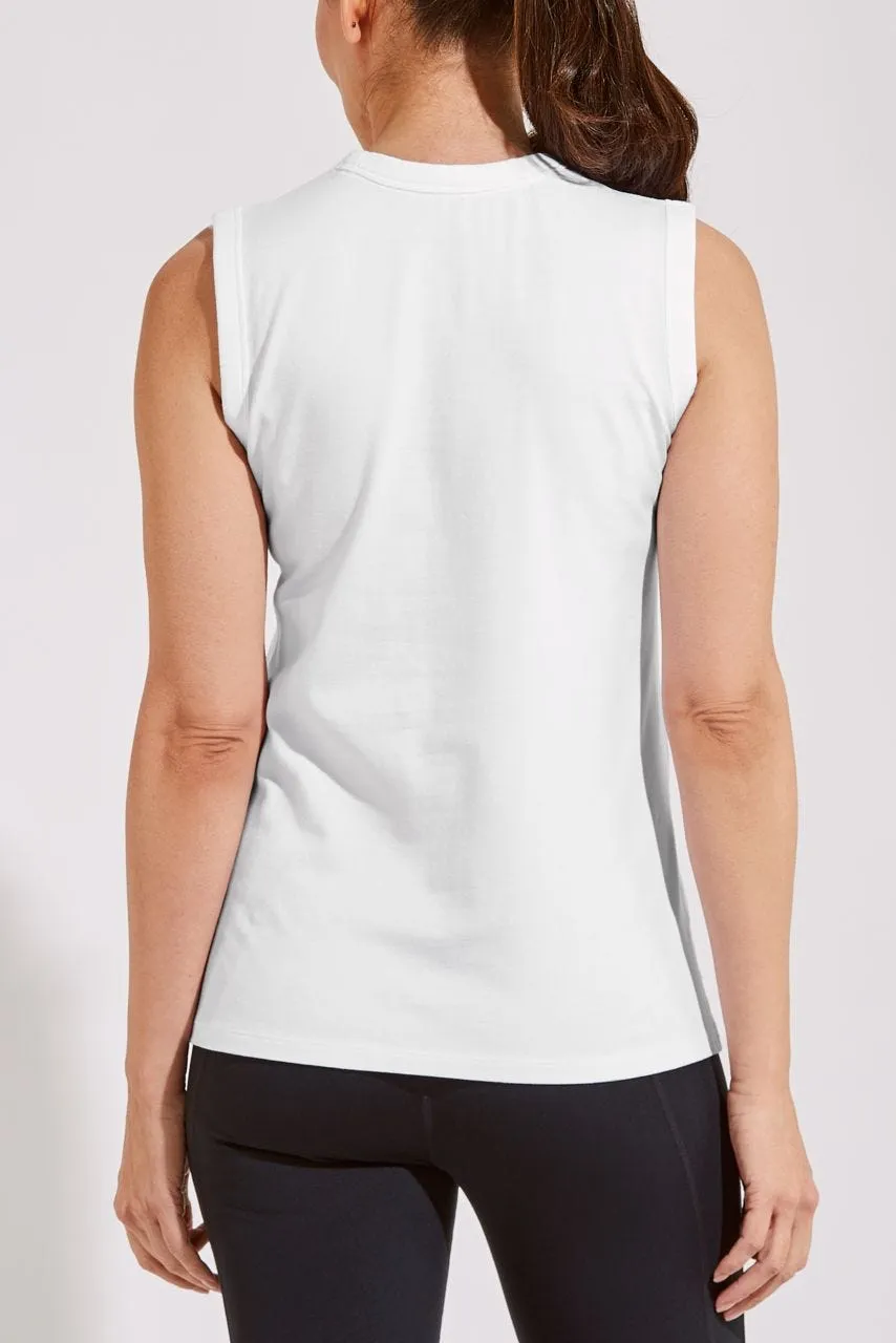 Women's LumaLeo High Neck Tank Top  |  White