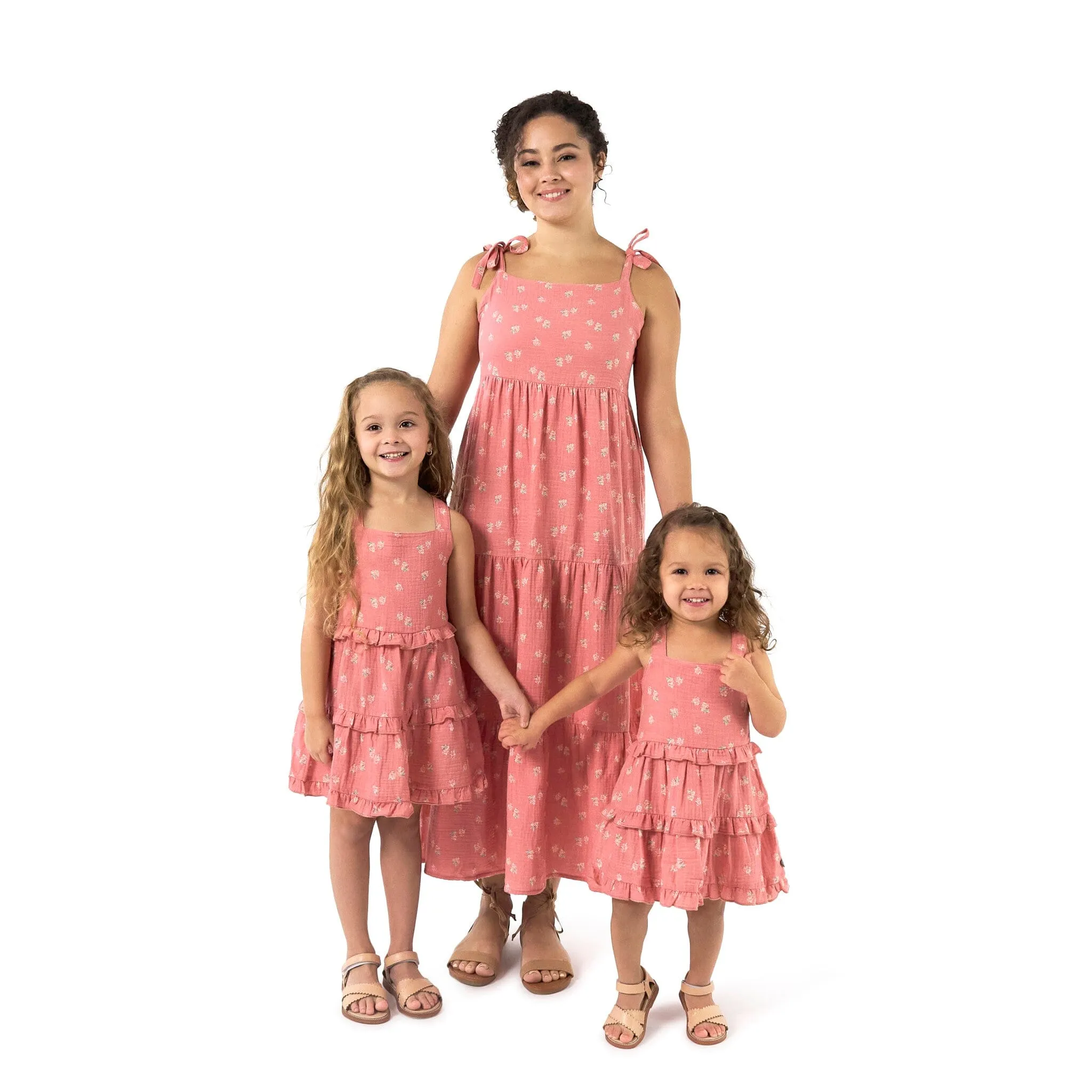 Womens Pink Raspberries Gauze Dress